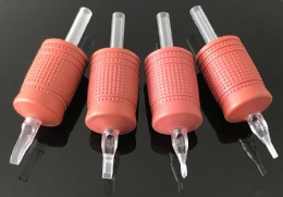 DTG01-Red High quality low price custom tattoo supply customized disposable tattoo grip tattoo tubes wholesale in China